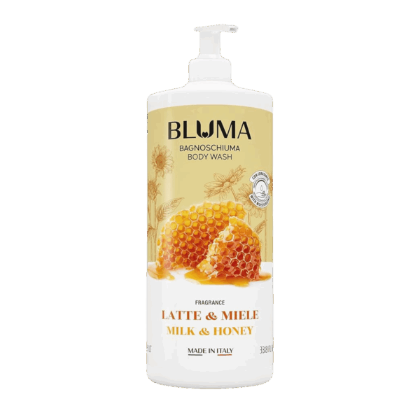 BLUMA-BODY WASH-1.2l-IT-W-LATTE & MIELE (PUMP)