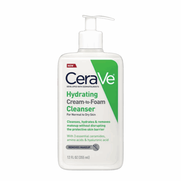 CERAVE-FACE WASH-355ml-US-W-HYDRATING CREAM TO FOAM CLEANSER
