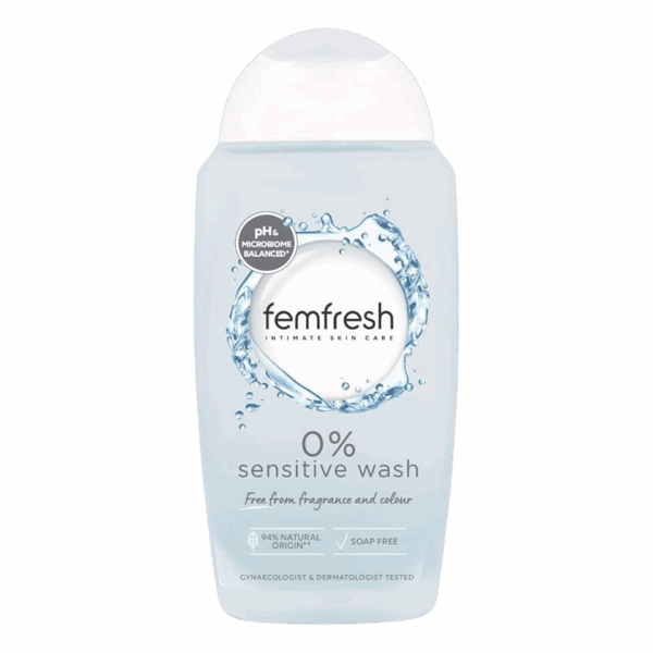 FEMFRESH-FEMININE WASH-250ml-GB-W-0% SENSITIVE WASH
