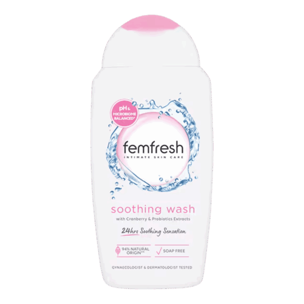 FEMFRESH-FEMININE WASH-250ml-GB-W-SOOTHING WASH