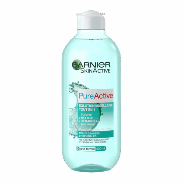 GARNIER-FACE MICELLAR-400ml-FR-W-PURE ACTIVE SOLUTION MICELLAIRE