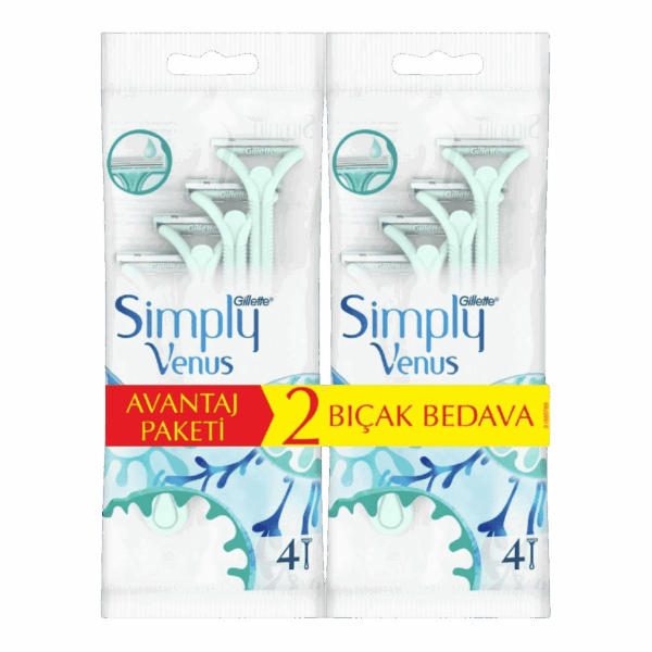 GILLETTE-RAZOR-kit-PL-W-DISPOSABLE SIMPLY VENUS (TWIN PACK)