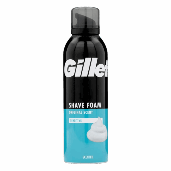 GILLETTE-SHAVING FOAM-200ml-GB-M-ORIGINAL SCENT SENSITIVE