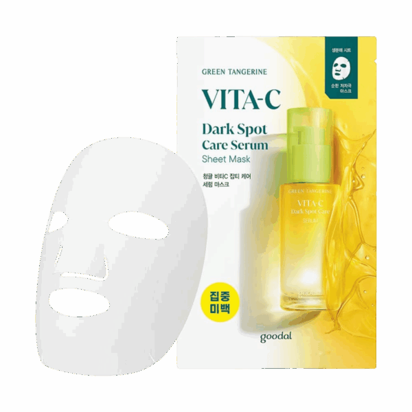 GOODAL-FACE MASK-28g-KR-W-GREEN TANGERINE VITA-C DARK SPOT CARE SERUM SHEET MASK
