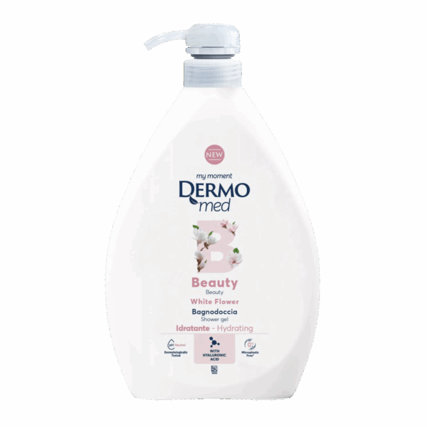 DERMOMED-BODY WASH-1l-IT-W-BEAUTY WHITE FLOWER (PUMP)