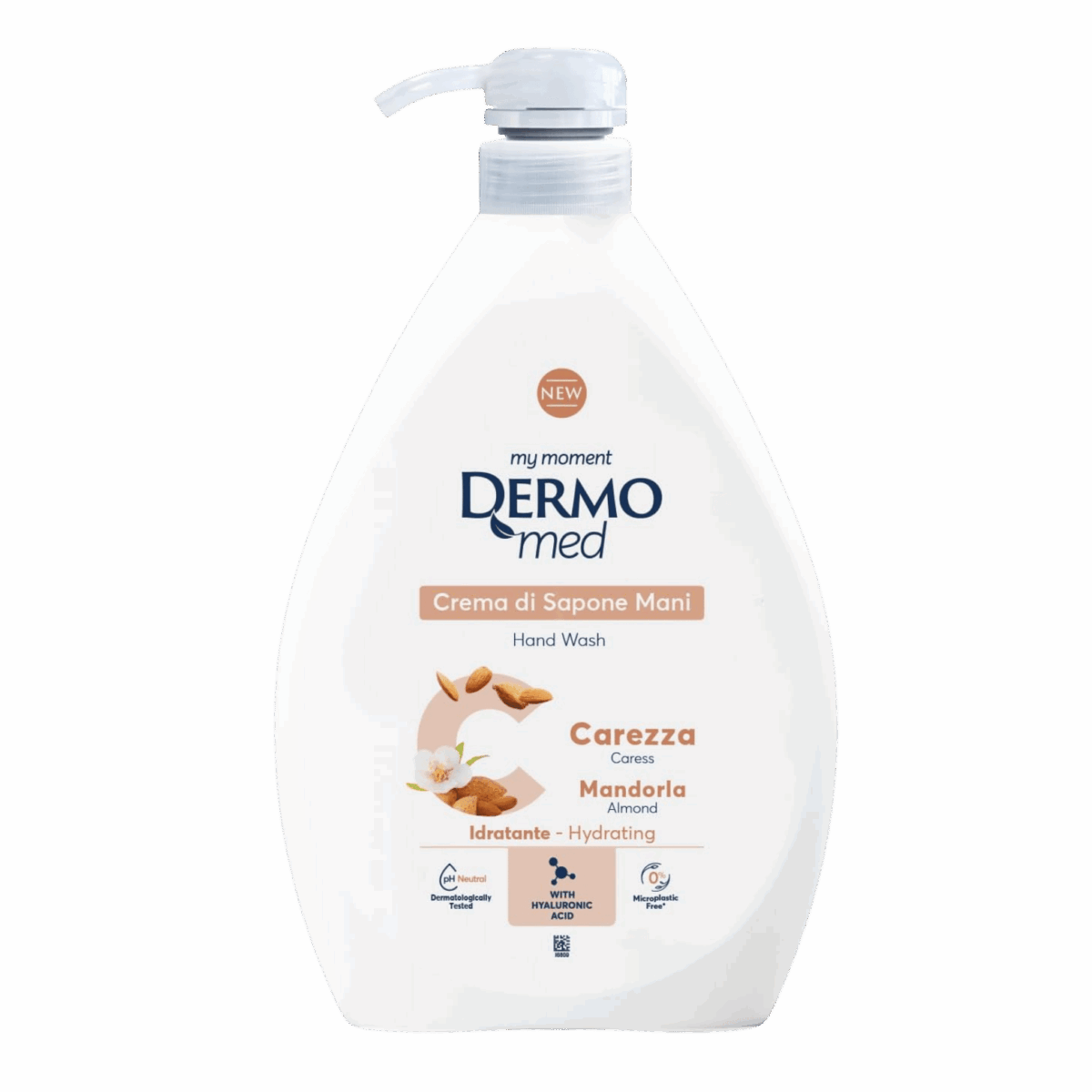 DERMOMED-HAND WASH-1l-IT-M/W-CAREZZA MANDORLA (PUMP) - Image 1