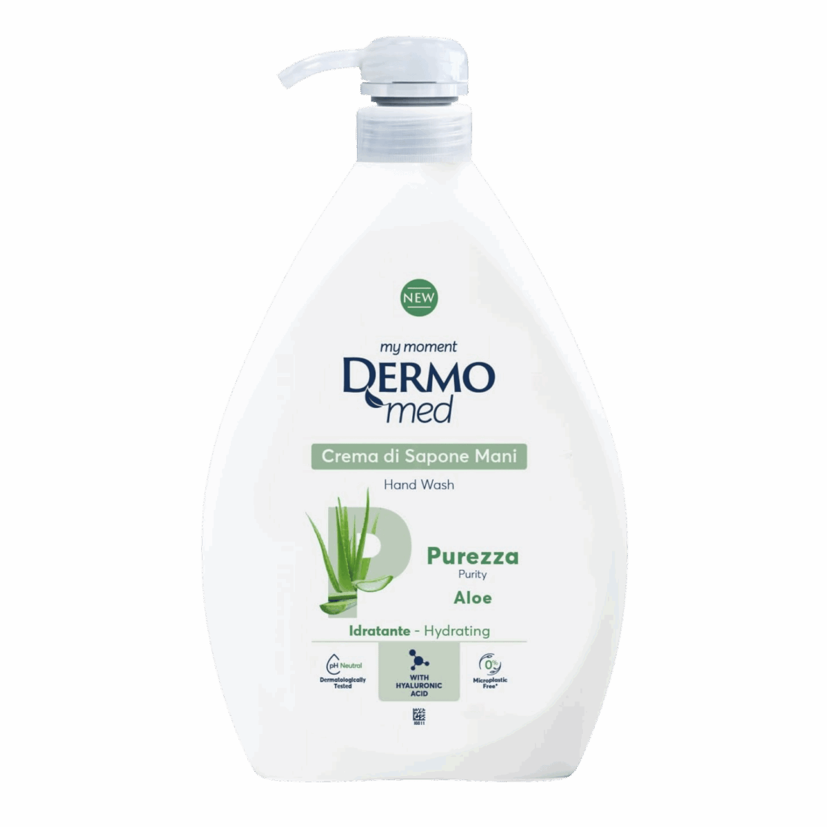 DERMOMED-HAND WASH-1l-IT-M/W-PUREZZA ALOE (PUMP) - Image 1