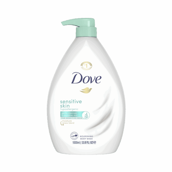 DOVE-BODY WASH-1l-IN-M/W-SENSITIVE SKIN (PUMP)