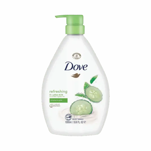DOVE-BODY WASH-1l-IN-W-REFRESHING (PUMP)