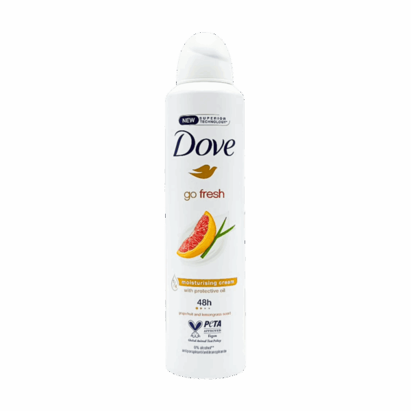 DOVE-DEO SPRAY-250ml-IN-W-GRAPEFRUIT AND LEMONGRASS SCENT (1X24PCS)