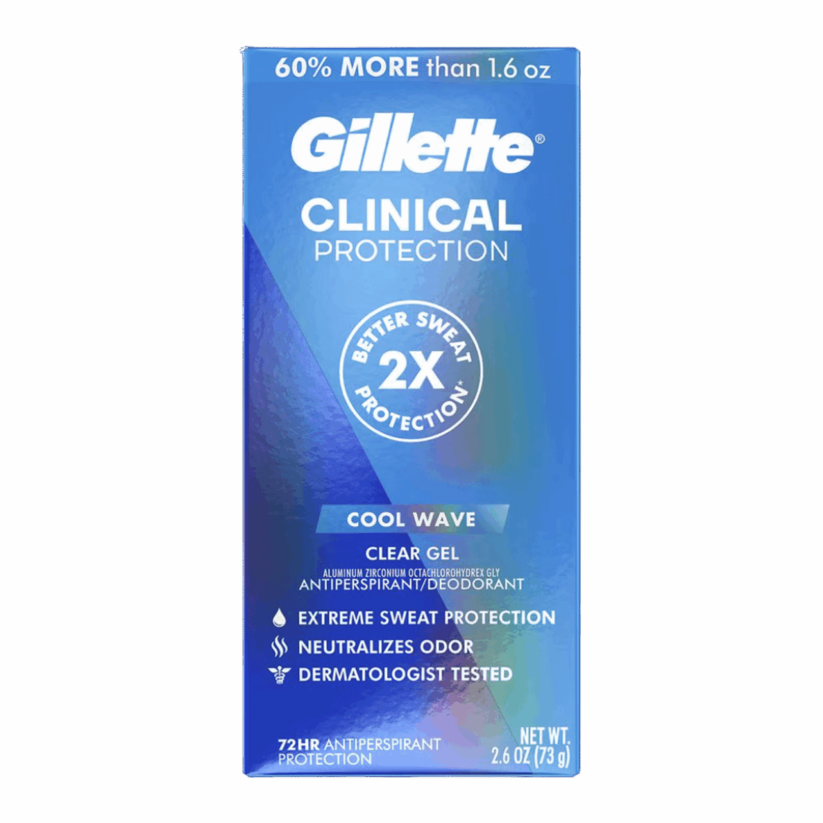 GILLETTE-DEO GEL-73g-US-M-CLINICAL PROTECTION COOL WAVE - Image 2