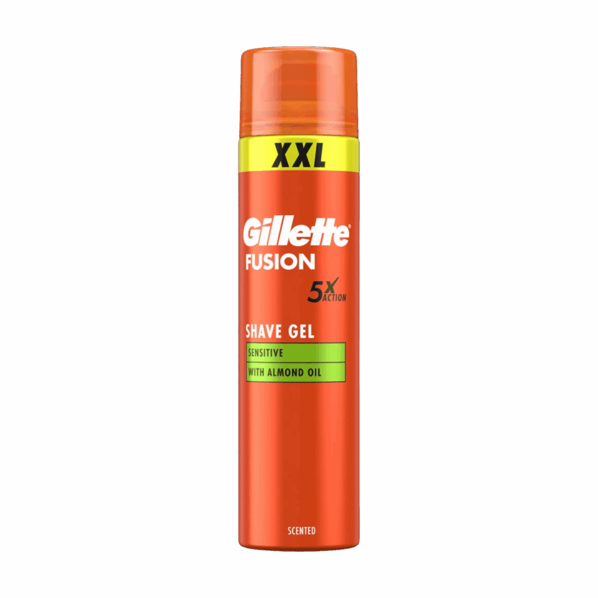 GILLETTE-SHAVING GEL-240ml-GB-M-FUSION 5X ACTION SENSITIVE XXL - Image 1