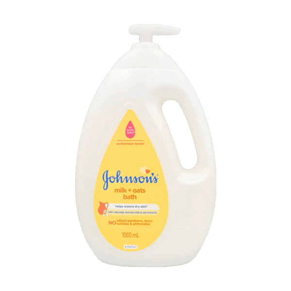 JOHNSONS-BODY WASH-1l-MY-BABY-MILK + OATS BATH (PUMP)