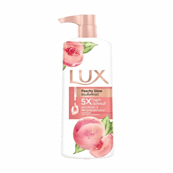 LUX-BODY WASH-450ml-TH-W-PEACHY GLOW (PUMP)