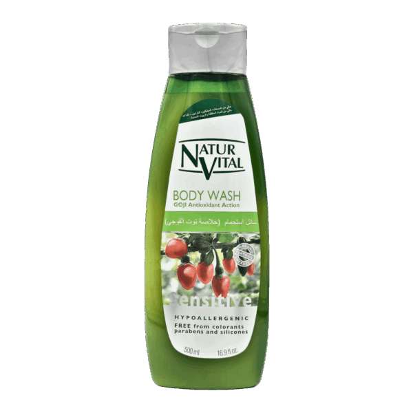 NATUR VITAL-BODY WASH-500ml-ES-M/W-GOJI ANTIOXIDANT SENSITIVE (7348A)