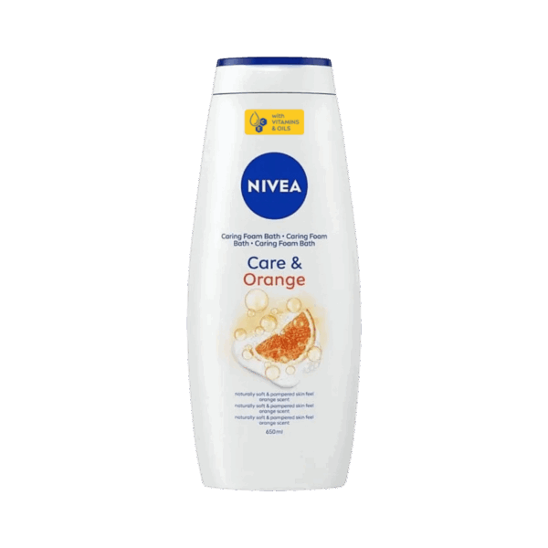 NIVEA-BODY WASH-650ml-DE-W-CARE & ORANGE