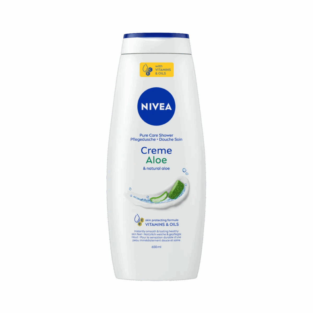 NIVEA-BODY WASH-650ml-DE-W-CREME ALOE - Image 1