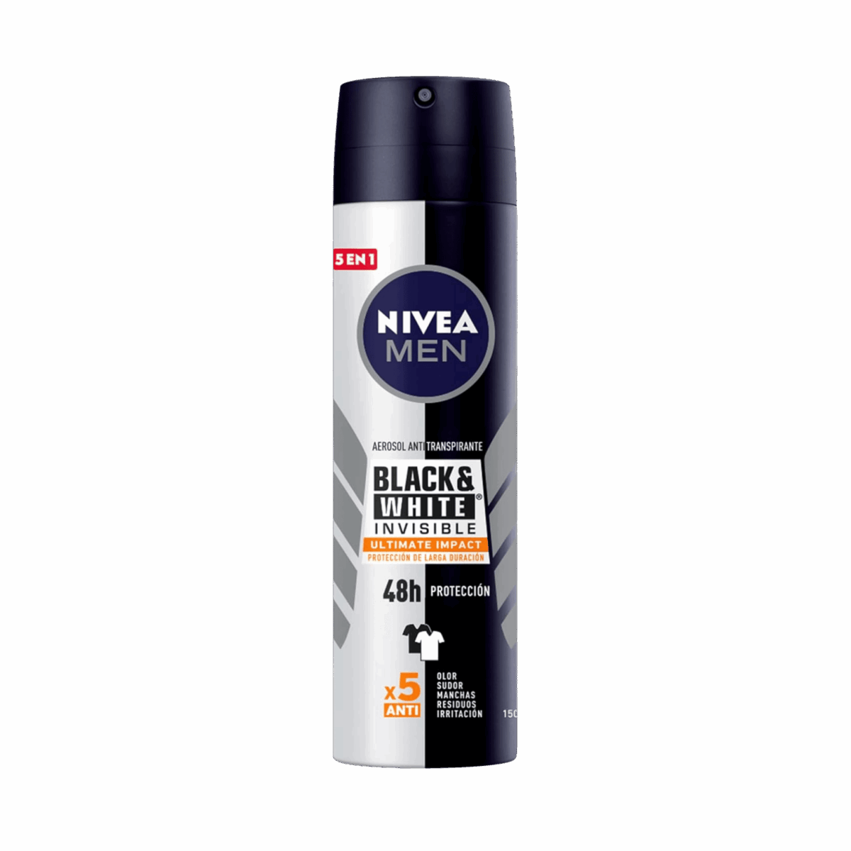 NIVEA-DEO SPRAY-150ml-DE-M-BLACK & WHITE INVISIBLE ULTIMATE IMPACT - Image 1