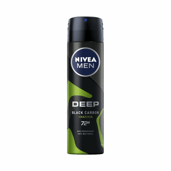 NIVEA-DEO SPRAY-150ml-DE-M-DEEP BLACK CARBON AMAZONIA