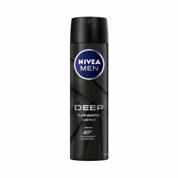 NIVEA-DEO SPRAY-150ml-DE-M-DEEP BLACK CARBON DARKWOOD