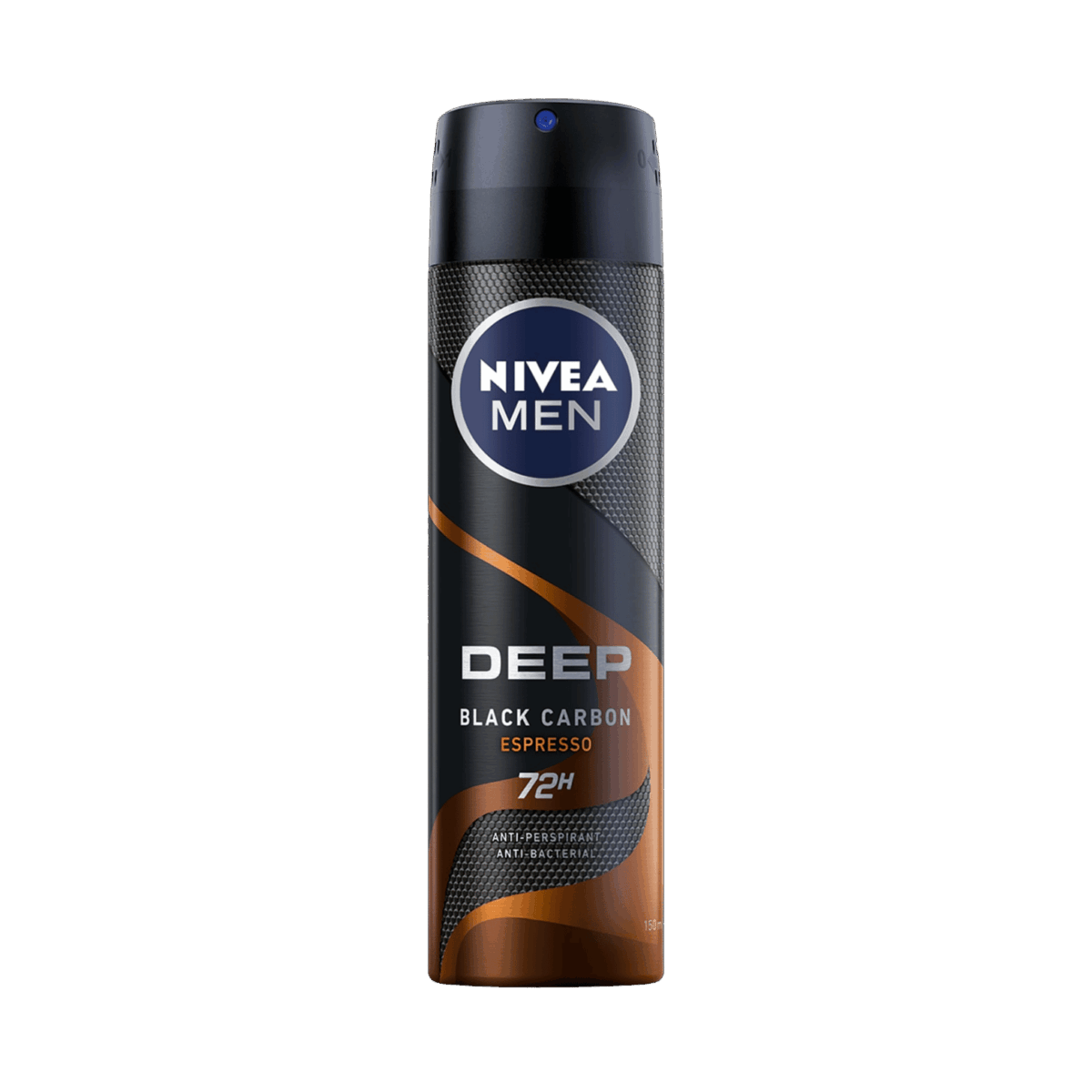 NIVEA-DEO SPRAY-150ml-DE-M-DEEP BLACK CARBON ESPRESSO - Image 1