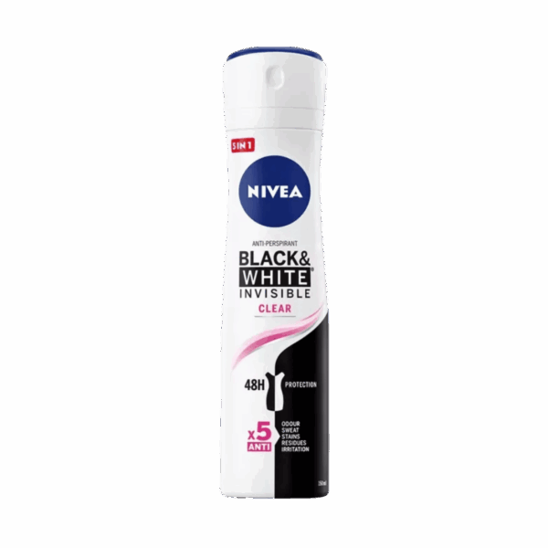 NIVEA-DEO SPRAY-150ml-DE-W-BLACK & WHITE INVISIBLE CLEAR