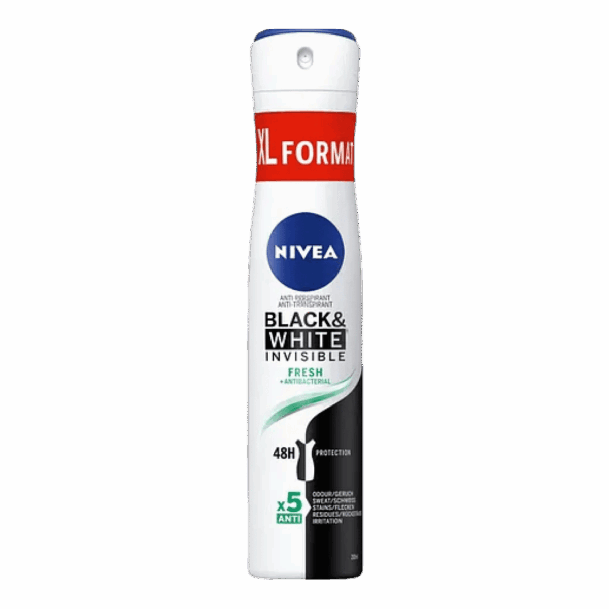 NIVEA-DEO SPRAY-200ml-DE-W-BLACK & WHITE INVISIBLE FRESH - Image 1