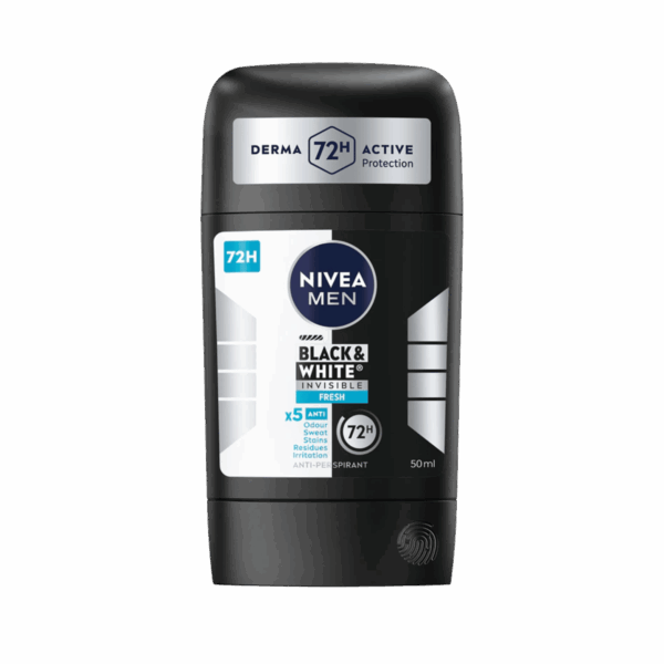 NIVEA-DEO STICK-50ml-DE-M-BLACK & WHITE INVISIBLE FRESH 72H