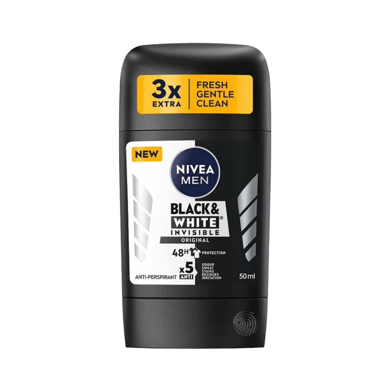 NIVEA-DEO STICK-50ml-DE-M-BLACK & WHITE INVISIBLE ORIGINAL (2) NIVEA-DEO STICK-50ml-DE-M-BLACK & WHITE INVISIBLE ORIGINAL - Image 1