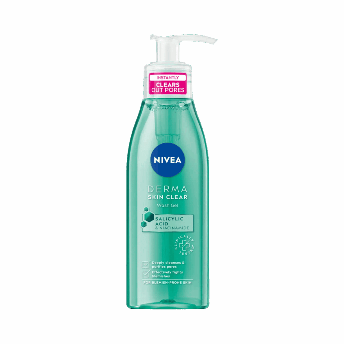 NIVEA-FACE WASH-150ml-DE-W-DERMA SKIN CLEAR (PUMP) - Image 1