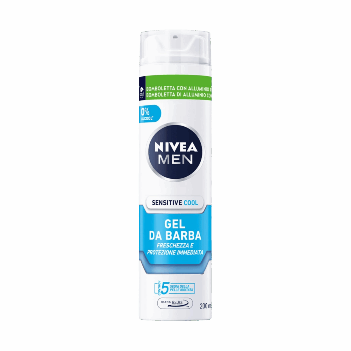 NIVEA-SHAVING GEL-200ml-DE-M-SENSITIVE COOL - Image 1