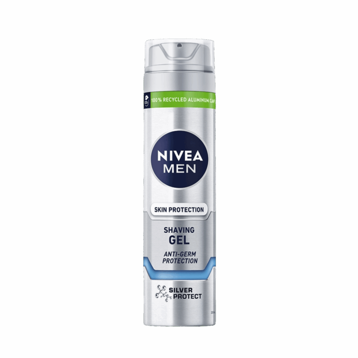 NIVEA-SHAVING GEL-200ml-PL-M-SKIN PROTECTION SILVER PROTECT - Image 1