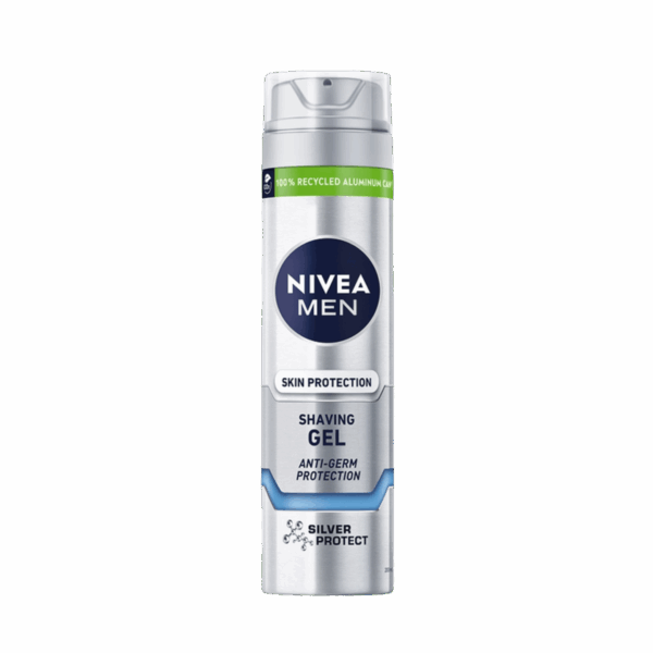 NIVEA-SHAVING GEL-200ml-PL-M-SKIN PROTECTION SILVER PROTECT