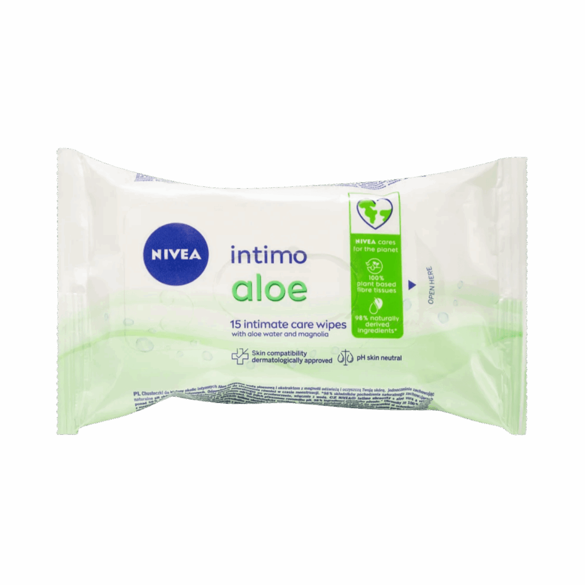 NIVEA-WIPES-15's-NL-W-INTIMO ALOE - Image 1