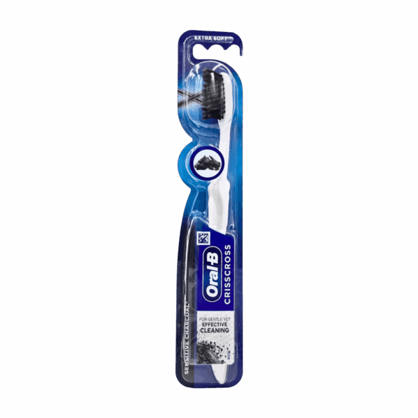 ORAL B-TOOTHBRUSH-kit-IN-M/W-CRISSCROSS SENSITIVE CHARCOAL (EXTRA SOFT)