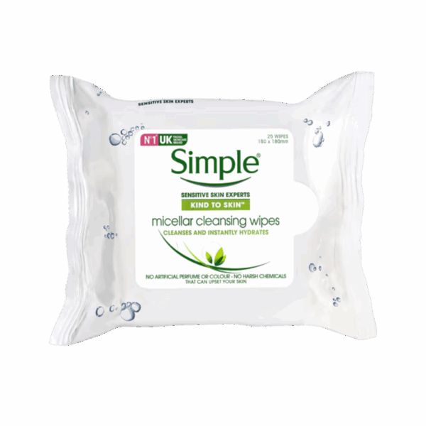 SIMPLE-WIPES-25's-GB-W-MICELLAR CLEANSING WIPES