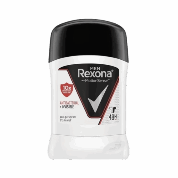 REXONA-DEO STICK-40g-PH-M-10X ANTIBACTERIAL + INVISIBLE