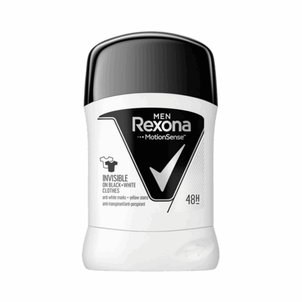 REXONA-DEO STICK-40g-PH-M-INVISIBLE ON BLACK + WHITE CLOTHES