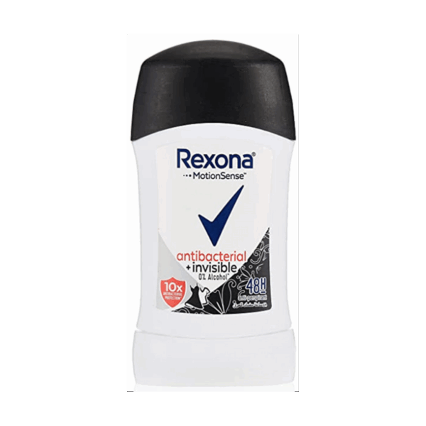 REXONA-DEO STICK-40g-PH-W-ANTIBACTERIAL + INVISIBLE 10X