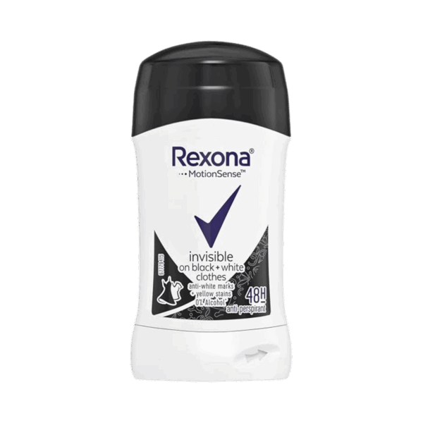 REXONA-DEO STICK-40g-PH-W-INVISIBLE ON BLACK + WHITE CLOTHES