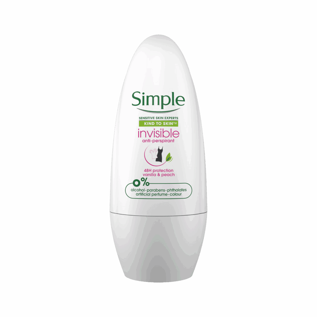 SIMPLE-DEO ROLL ON-45ml-ID-W-INVISIBLE - Image 1