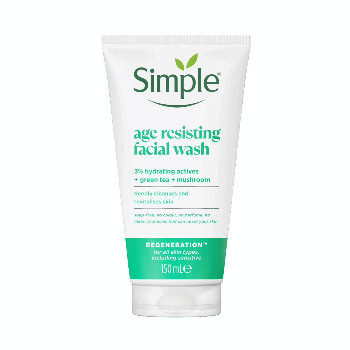 SIMPLE-FACE WASH-150ml-PL-W-AGE RESISTING FACIAL WASH 3% HYDRATING ACTIVES - Image 1