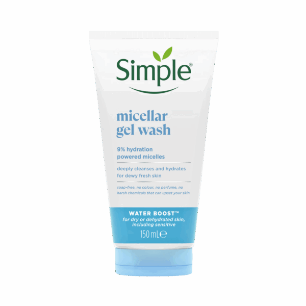 SIMPLE-FACE WASH-150ml-PL-W-MICELLAR GEL WASH 9% HYDRATION