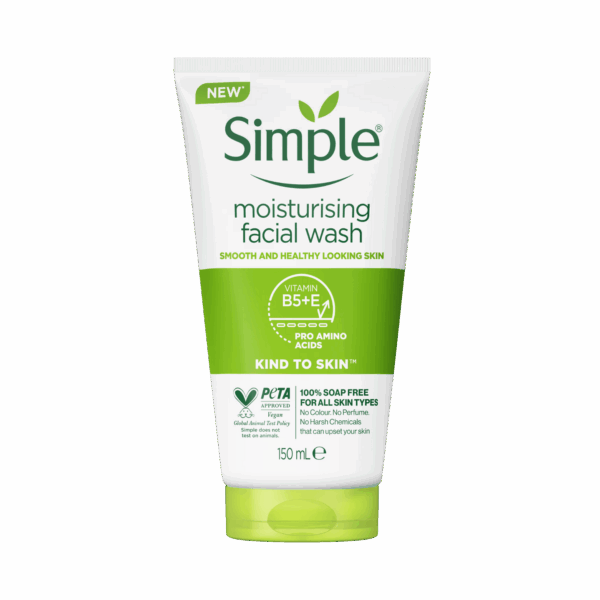 SIMPLE-FACE WASH-150ml-PL-W-MOISTURISING FACIAL WASH