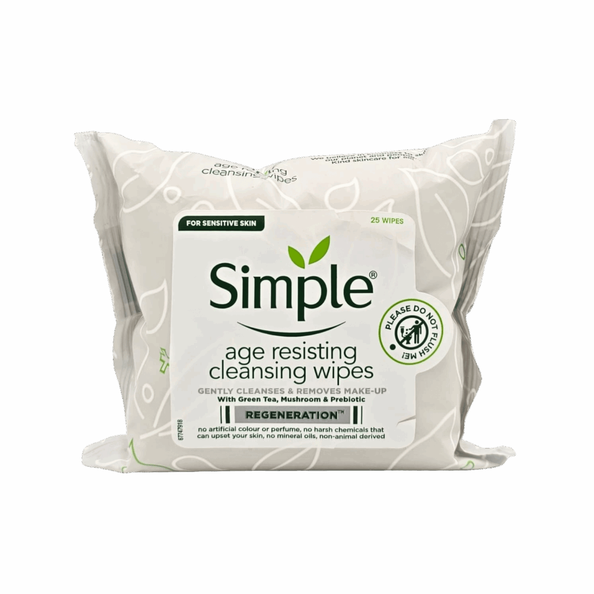 SIMPLE-WIPES-25's-GB-W-AGE RESISTING CLEANSING WIPES - Image 1