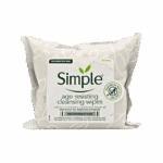 SIMPLE-WIPES-25's-GB-W-AGE RESISTING CLEANSING WIPES