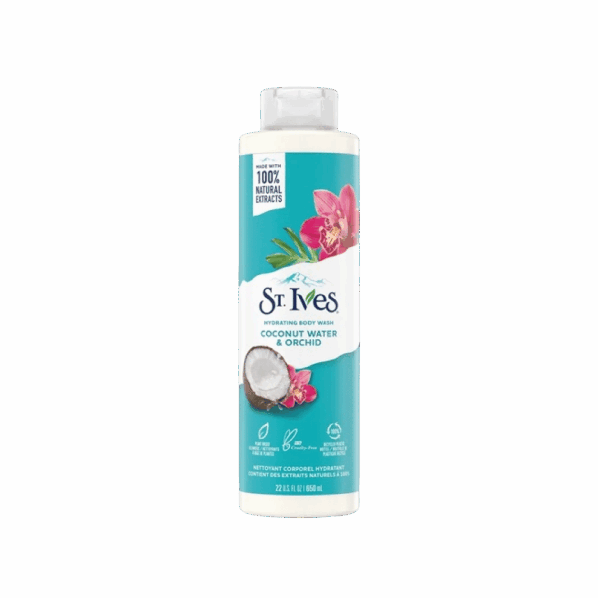 ST IVES-BODY WASH-650ml-US-W-COCONUT WATER & ORCHID - Image 1