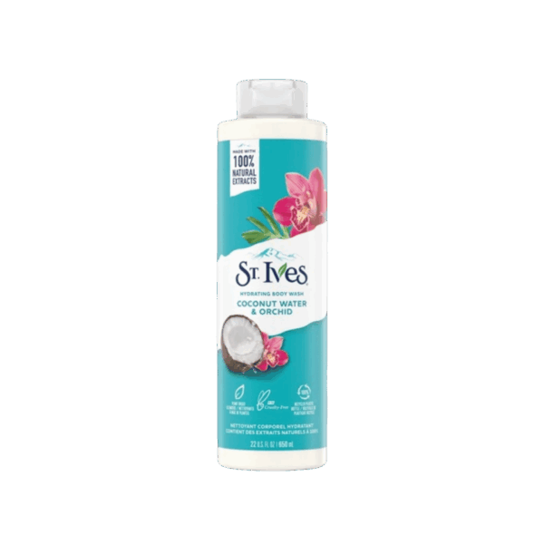 ST IVES-BODY WASH-650ml-US-W-COCONUT WATER & ORCHID