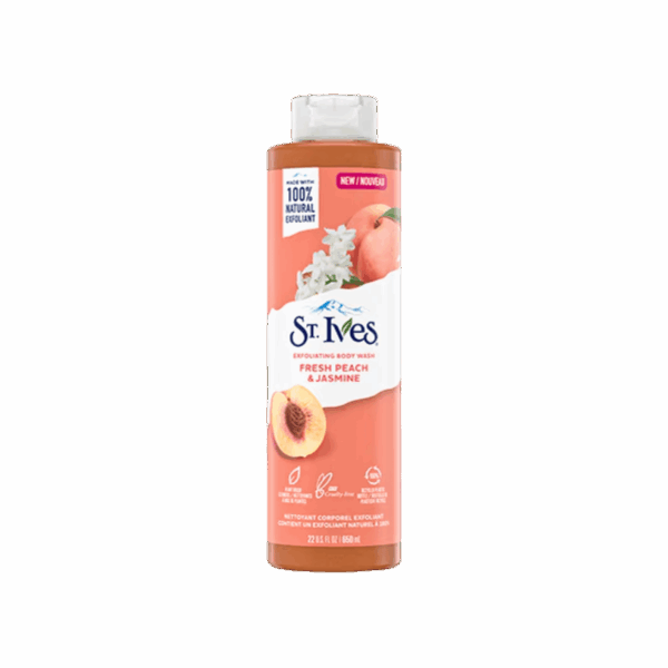 ST IVES-BODY WASH-650ml-US-W-FRESH PEACH & JASMINE