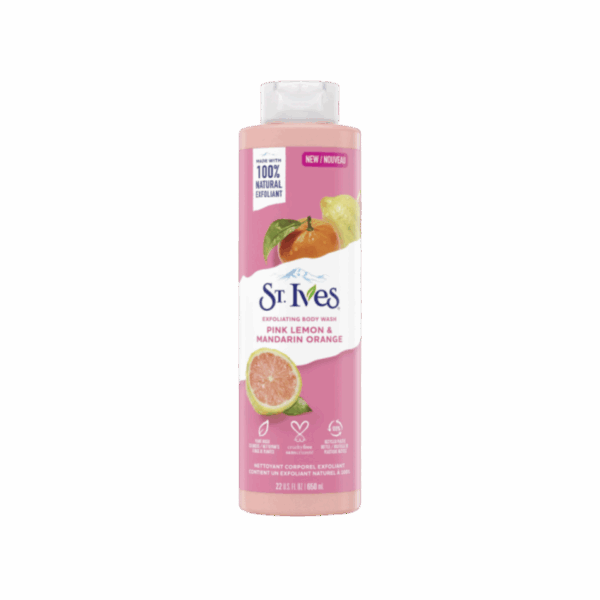 ST IVES-BODY WASH-650ml-US-W-PINK LEMON & MANDARIN ORANGE